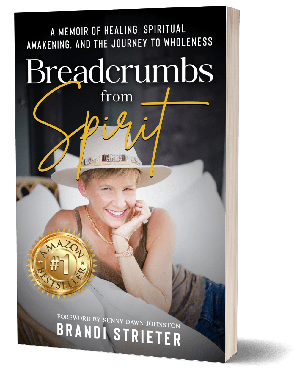 #1 Amazon Bestseller: The official cover for Brandi Strieter’s memoir, Breadcrumbs from Spirit, A Guide to Wholeness, Healing, and Spiritual Awakening